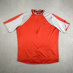 Pearl Izumi Cycling Jersey Mens XL Red 1/2 Zip‎ Racing Bike Road Pockets Stretch